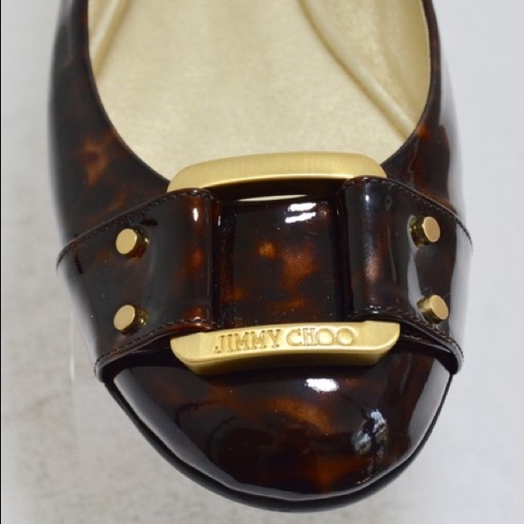 Jimmy Choo Morse Patent Leather Flats - Picture 4 of 6